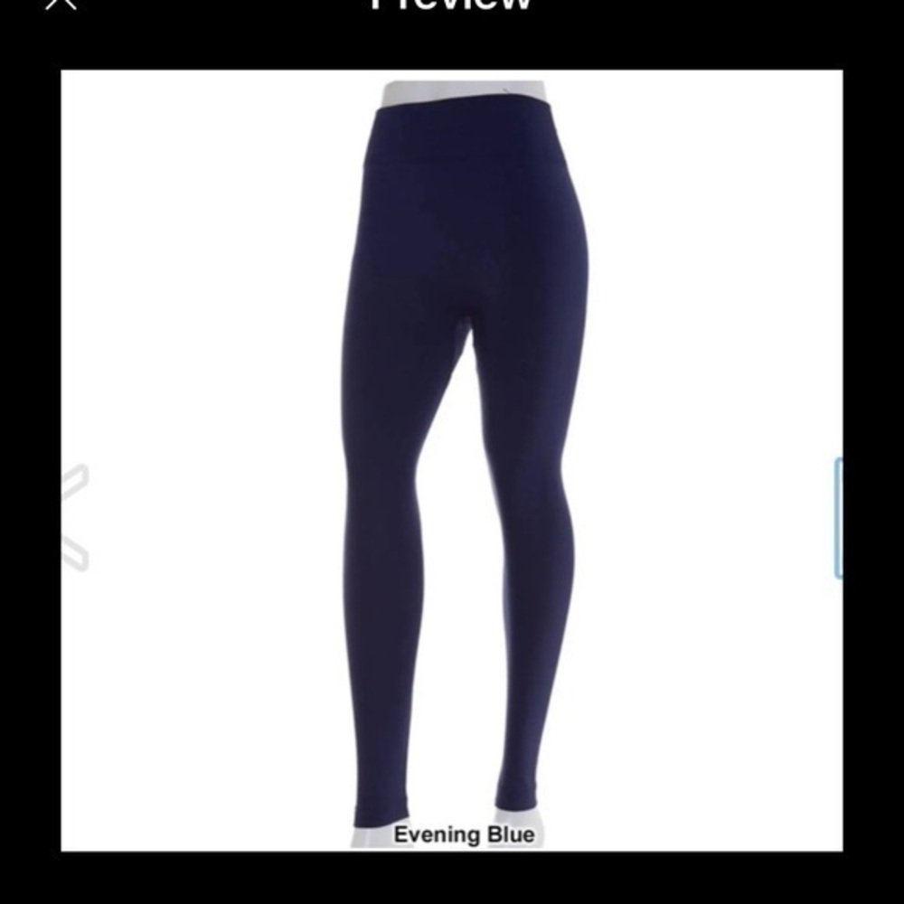 NWT-Dark Blue CottonnCandy Seamless Fleece-Lined Leggings